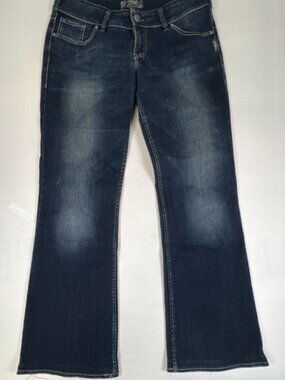 Silver Jeans Co. Suki Mid Rise Bootcut Jeans Women's 30x29 Dark Wash Stretch